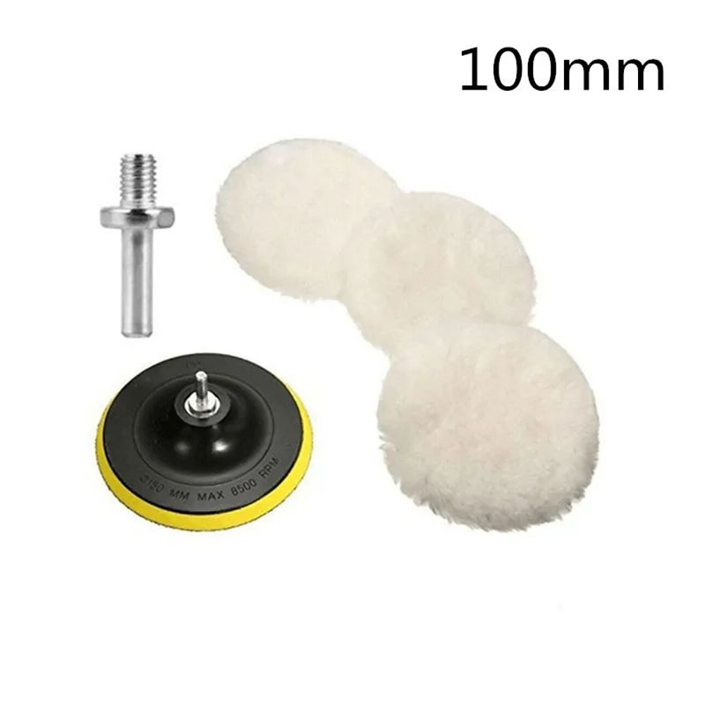 Premium Wool Car Polishing Pad Set For M10M14 Polishers 7