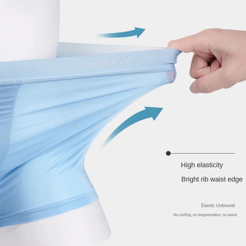 ArcticFlex Ice Silk Boxer Briefs For Men Breathable Cooling Underwear 4Pack 4pcs 3