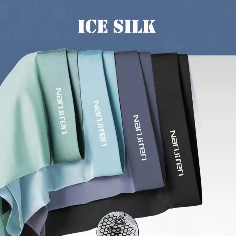ArcticFlex Ice Silk Boxer Briefs For Men Breathable Cooling Underwear 4Pack 4pcs 10