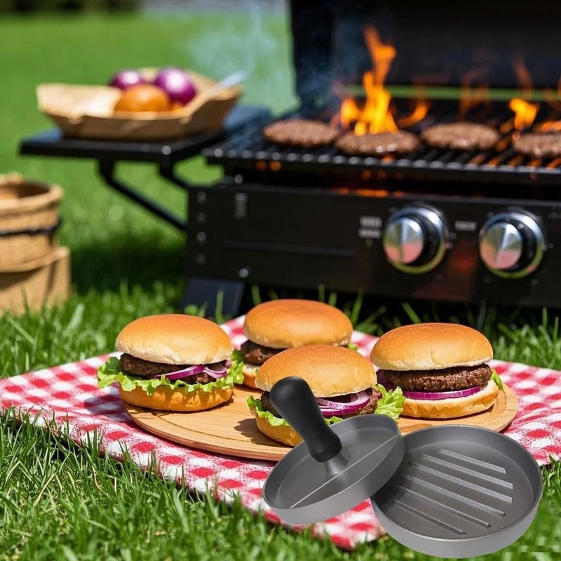 Premium Aluminum Burger Press Patty Maker For BBQ Homemade Burgers 5