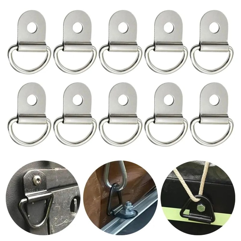 HeavyDuty Stainless Steel DRing Tie Down Anchors For Trailers RVs Cargo 2