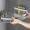 SpaceSaver Aluminum Corner Shower Shelf Organizer For Bathroom Storage 0