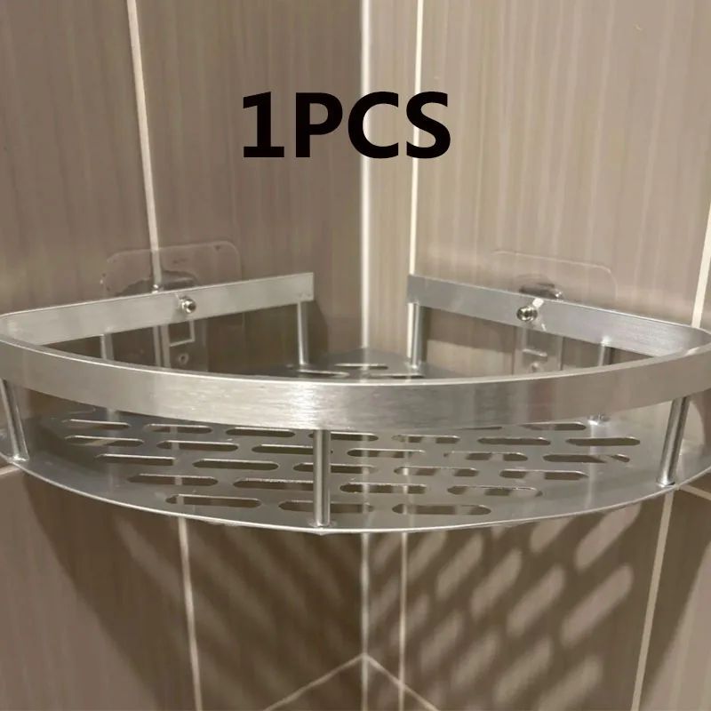 SpaceSaver Aluminum Corner Shower Shelf Organizer For Bathroom Storage 4