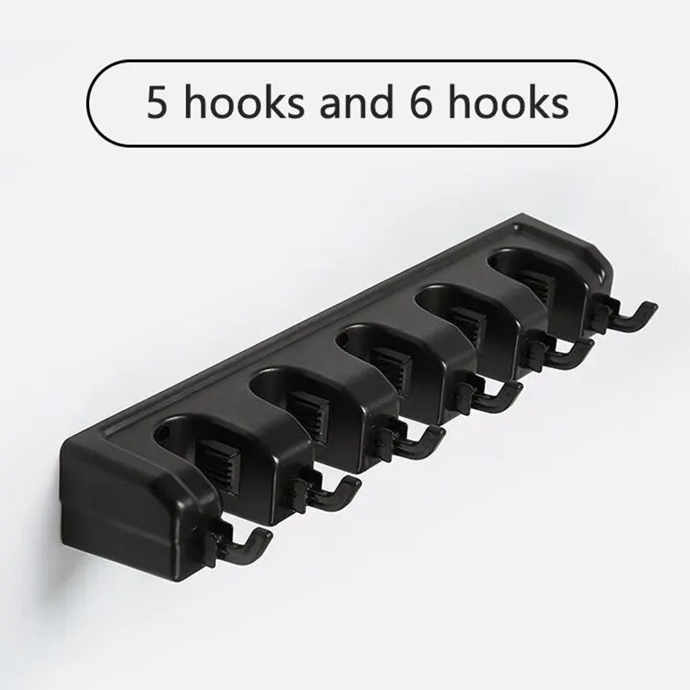 GripLock WallMounted Mop Broom Organizer Rack 8