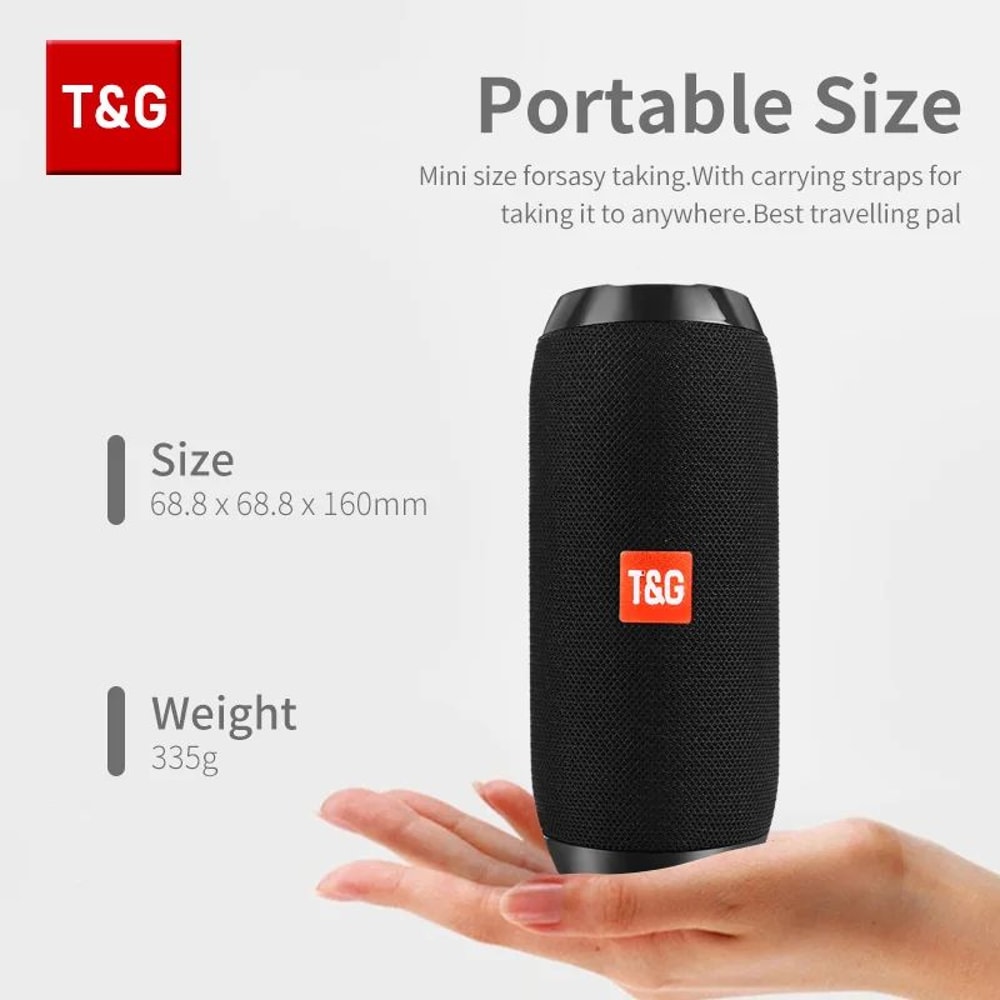 TG TG117 Portable Bluetooth Speaker With Waterproof Stereo Sound 3