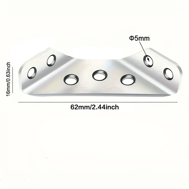 HeavyDuty Stainless Steel Angle Brackets 90 Degree Corner Brace Furniture Connectors 3