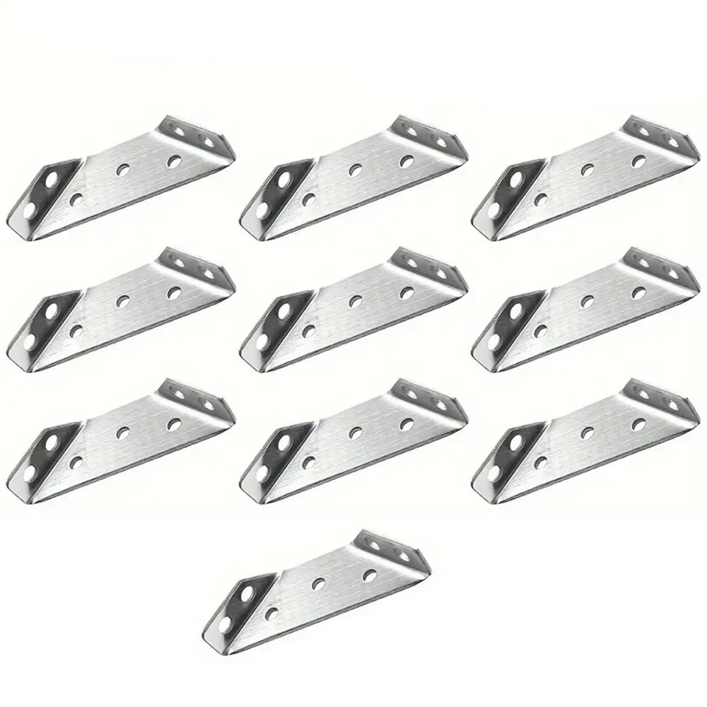 HeavyDuty Stainless Steel Angle Brackets 90 Degree Corner Brace Furniture Connectors 4