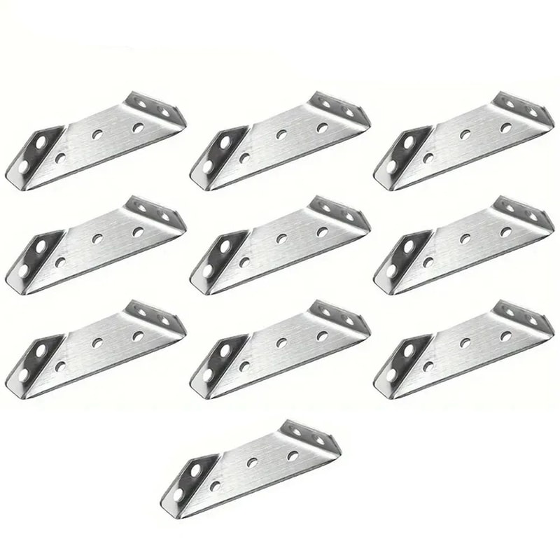 HeavyDuty Stainless Steel Angle Brackets 90 Degree Corner Brace Furniture Connectors 4