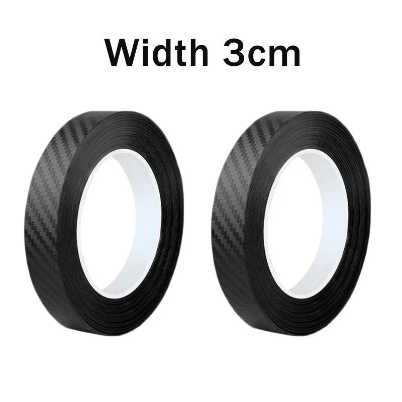 Carbon Fiber Car Door Protector Strip Anti Scratch Tape For Door Sills Side Mirrors 10