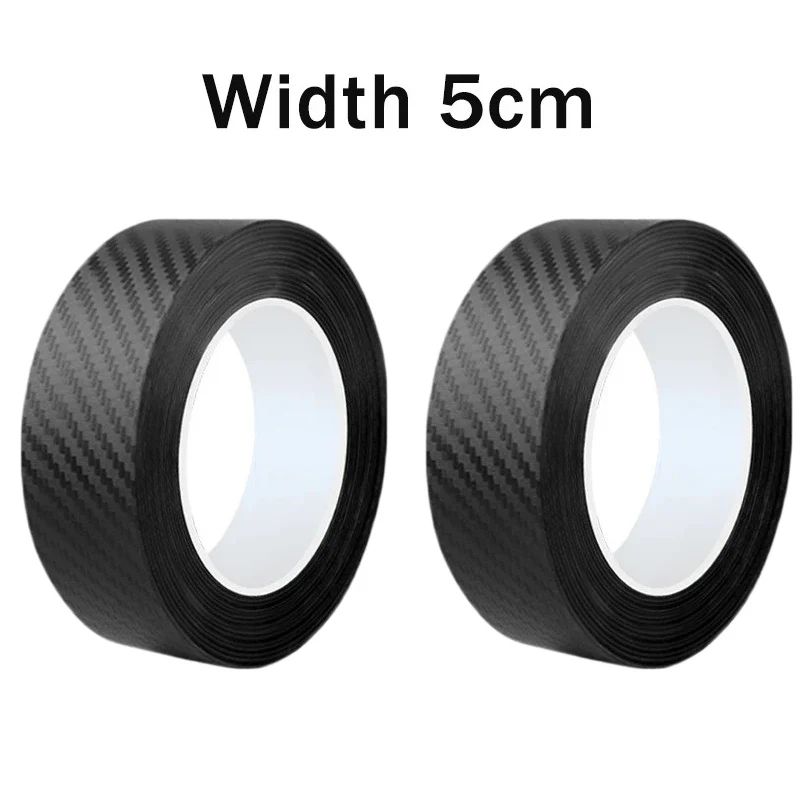 Carbon Fiber Car Door Protector Strip Anti Scratch Tape For Door Sills Side Mirrors 11