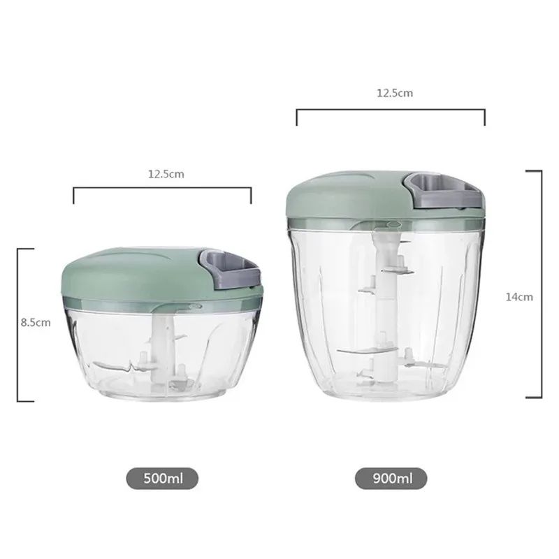 SwiftPrep Manual Food Chopper Garlic Chopper 500900ML Hand Pull Vegetable Cutter For Fast Kitchen 5