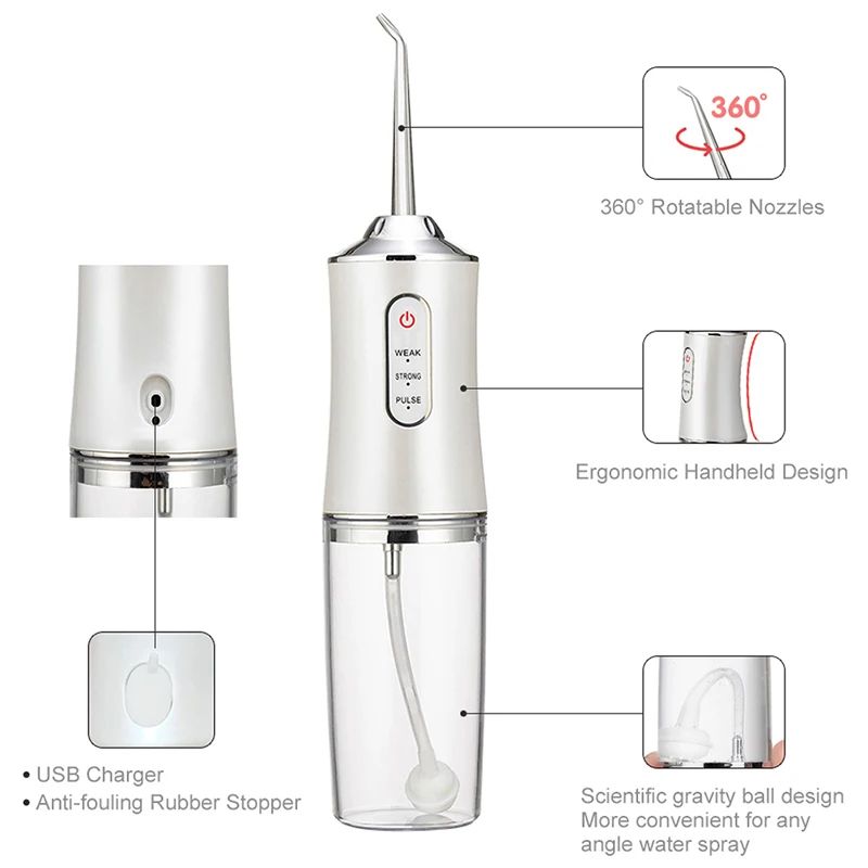 AquaPulse Portable Water Flosser For Teeth Gums 3