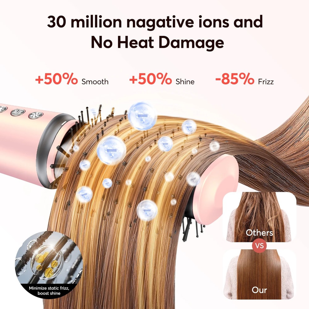 Bopcal 5in1 Hair Styler Pro HighSpeed Ionic Hot Air Brush Curling System 2
