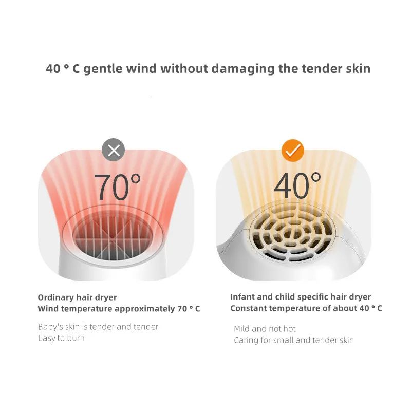 QuietGlow Baby Hair Dryer Wireless Silent Dryer With Thermostatic Airflow For Infants Toddlers 5