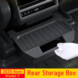 tesla model y juniper accessories rear seat storage box and backseat trash can
