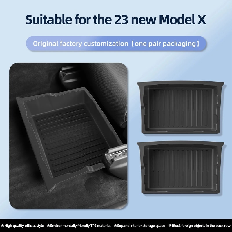 Tesla Model X Under Seat Storage Drawer Organizer For 20232026 6