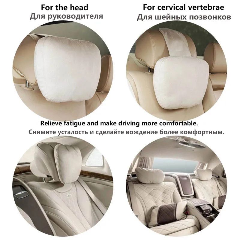 Mercedes Maybach Car Neck Pillow Adjustable Headrest Support Cushion For Luxury Driving Comfort 2