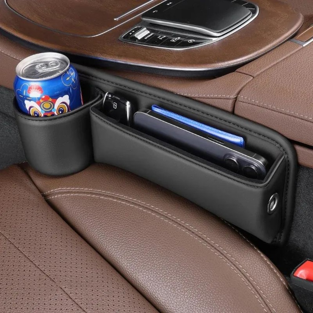 Car Seat Gap Organizer With Cup Holder And Phone Storage 4