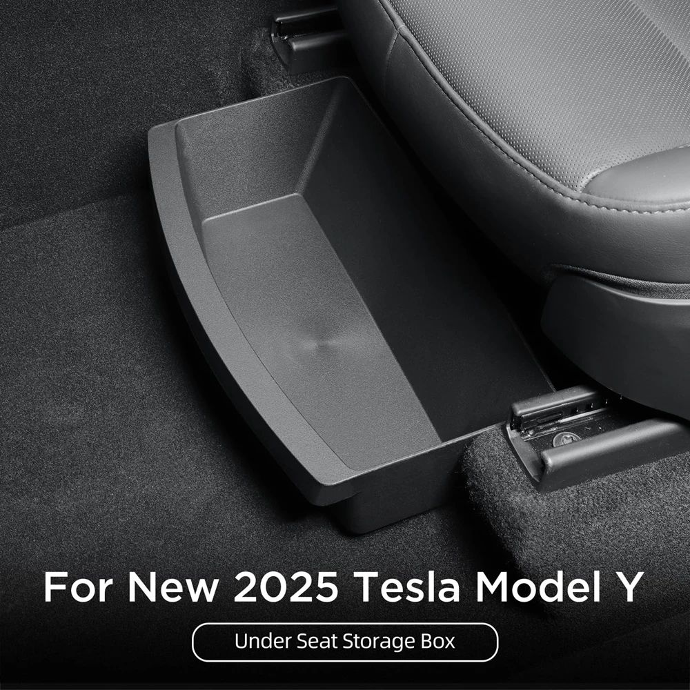 Tesla Model Y Juniper Under Seat Storage Drawer Organizer Tray For 2025 Interior Storage 1