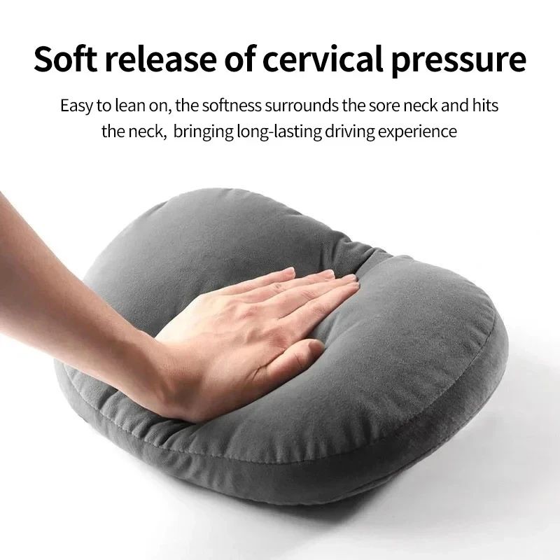 ComfortFit Memory Foam Car Neck Pillow For Headrest Support 3
