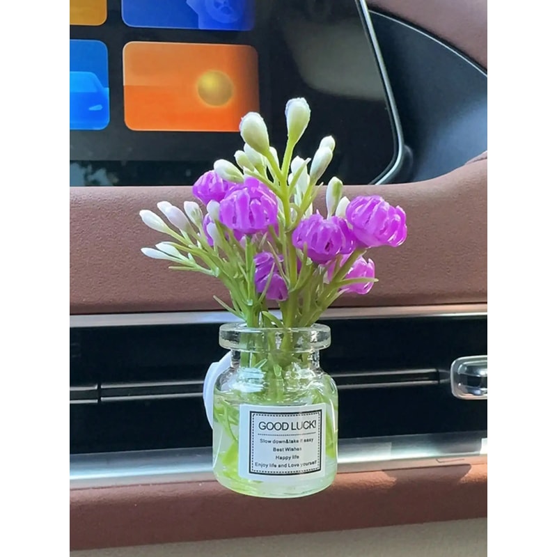 Blossom Breeze Flower Car Vent Clip Air Freshener Elegant Aromatherapy Car Decor For Women 9