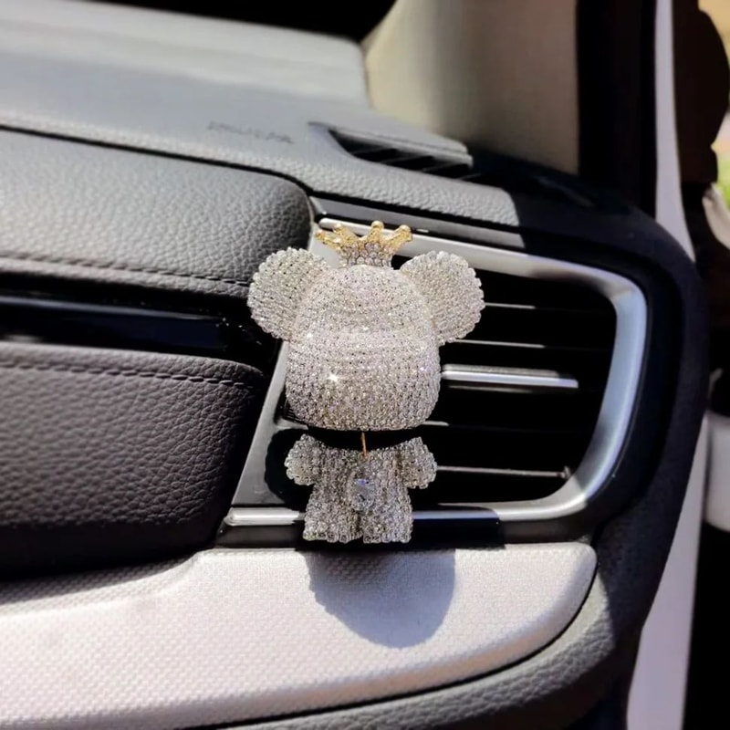 Crown Diamond Bear Car Air Freshener Vent Clip 6