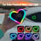 Solar Car Light Heart LED Neon Car Window Decoration 10