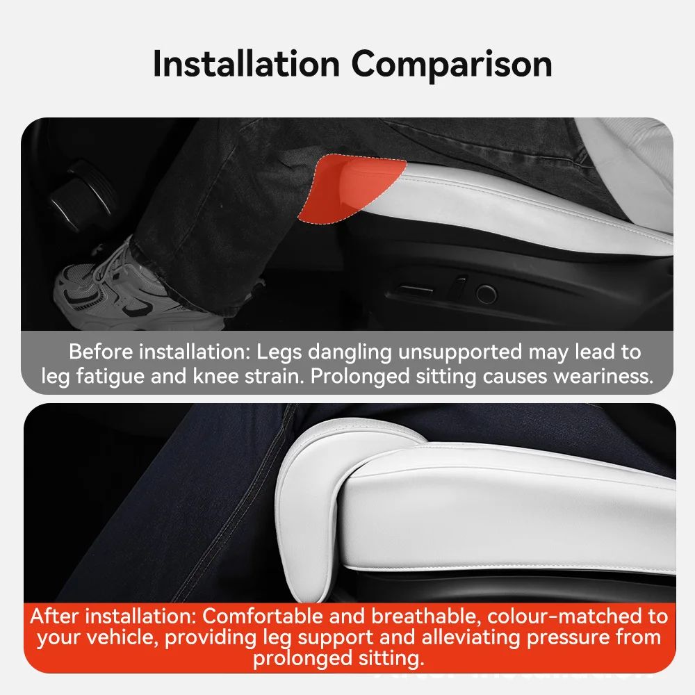 ComfortFit Tesla Seat Cushion With Tesla Leg Support For Model Y Juniper Model 3 Highland 1