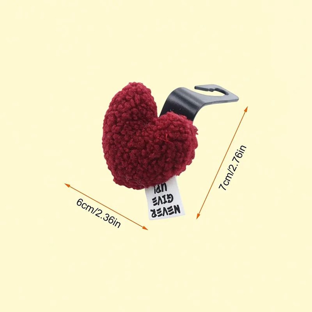 Heart Plush Car Seat Hooks For Bags Purses Backseat Organization 5