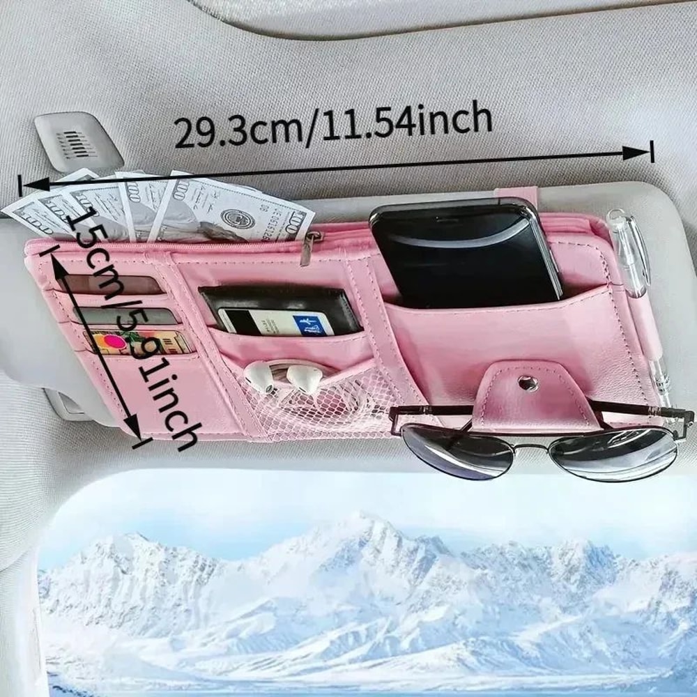 DriveSmart MultiPocket Car Sun Visor Organizer 3