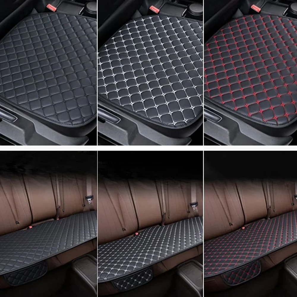DriveGuard Premium Car Seat Covers Universal PU Leather Seat Protectors For Cars SUVs Trucks 5