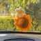 Handmade Sunflower Car Hanging Ornament Woven Rearview Mirror Charm Decor 1