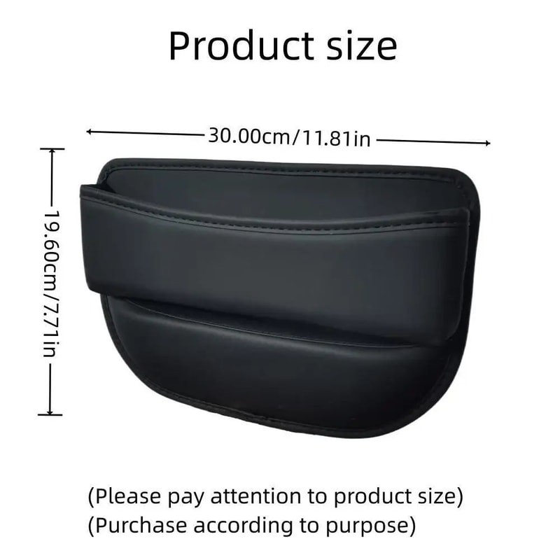 SmartGrip Car Seat Gap Organizer With PU Leather Console Side Pocket 2
