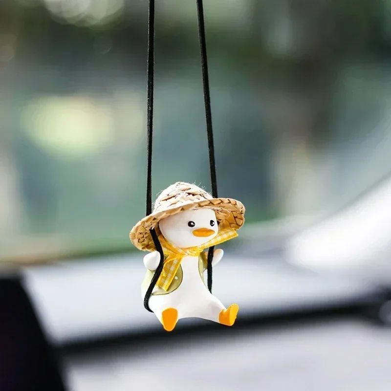 Duck Swing Car Hanging Ornament For Rearview Mirror Decor 5