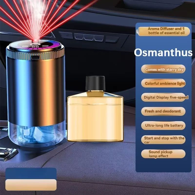 LumiScent Smart Car Air Freshener With Starry Sky Aroma Diffuser 14