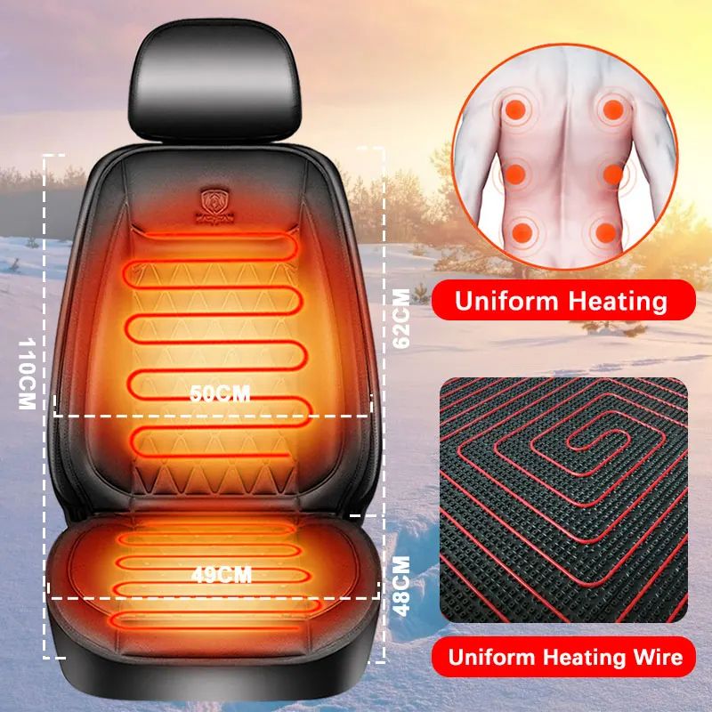 CozyDrive 12V Heated Car Seat Cover 1