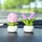 Mini Flower Pot Elf Car Dashboard Ornament 1