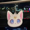 Pink Cat Hanging Car Air Freshener With English Pear Freesia Scent 2
