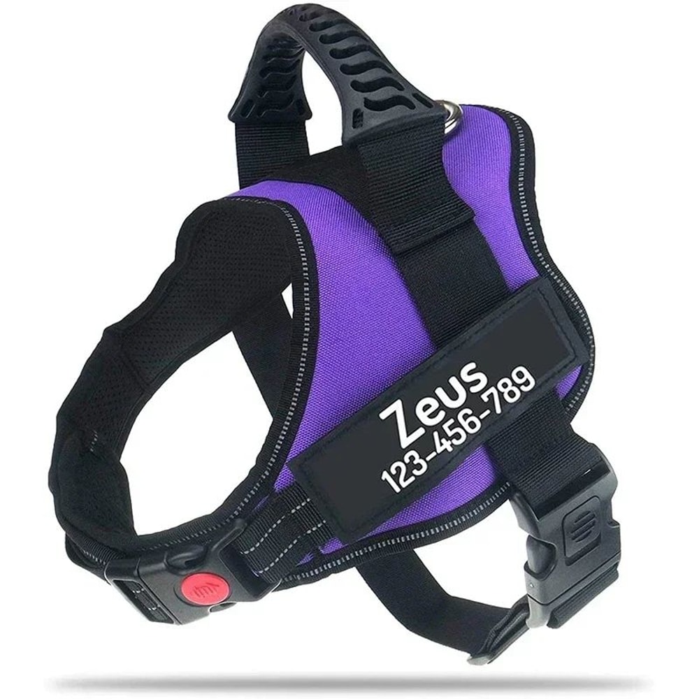 Personalized Adjustable Nylon Dog Vest Harness 13