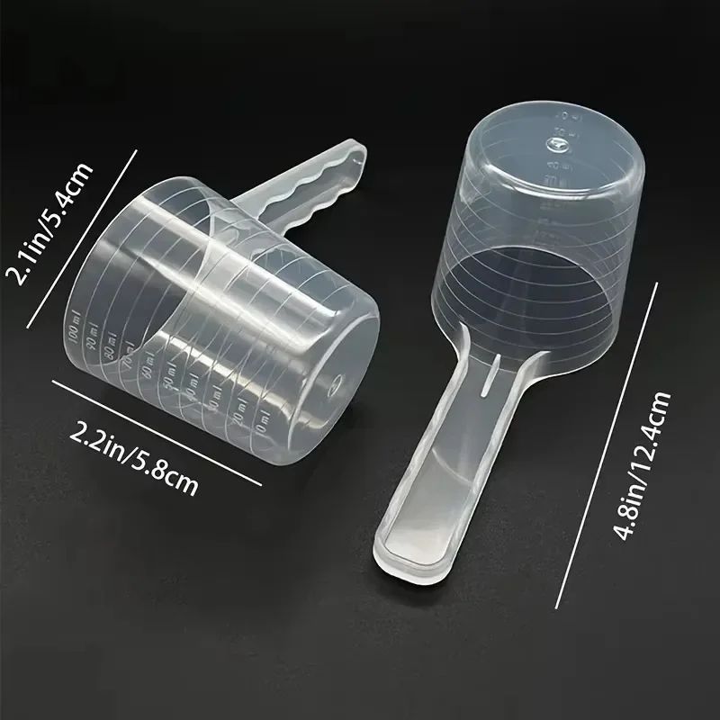5Pack Transparent Pet Measuring Spoon With Scale 5