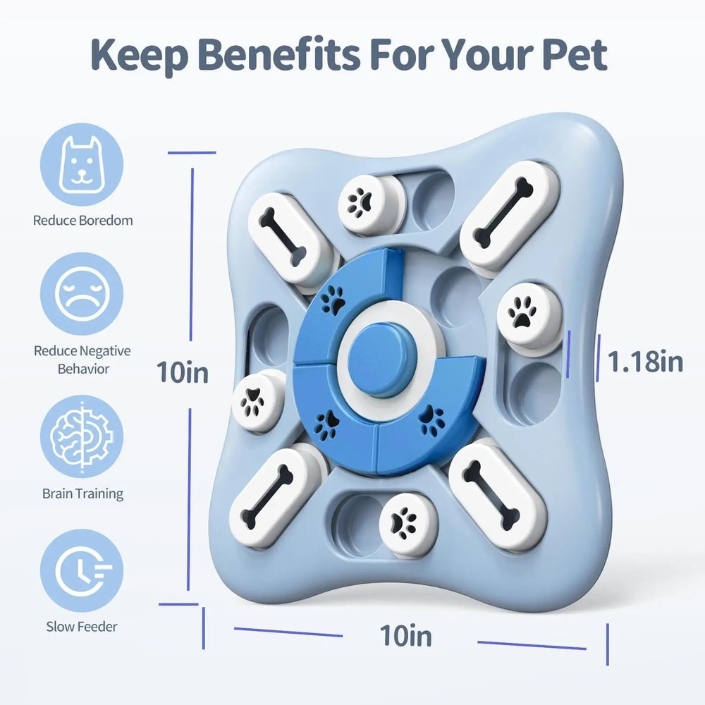 SmartPaws Interactive Slow Feeder Puzzle Bowl For Dogs Cats 4
