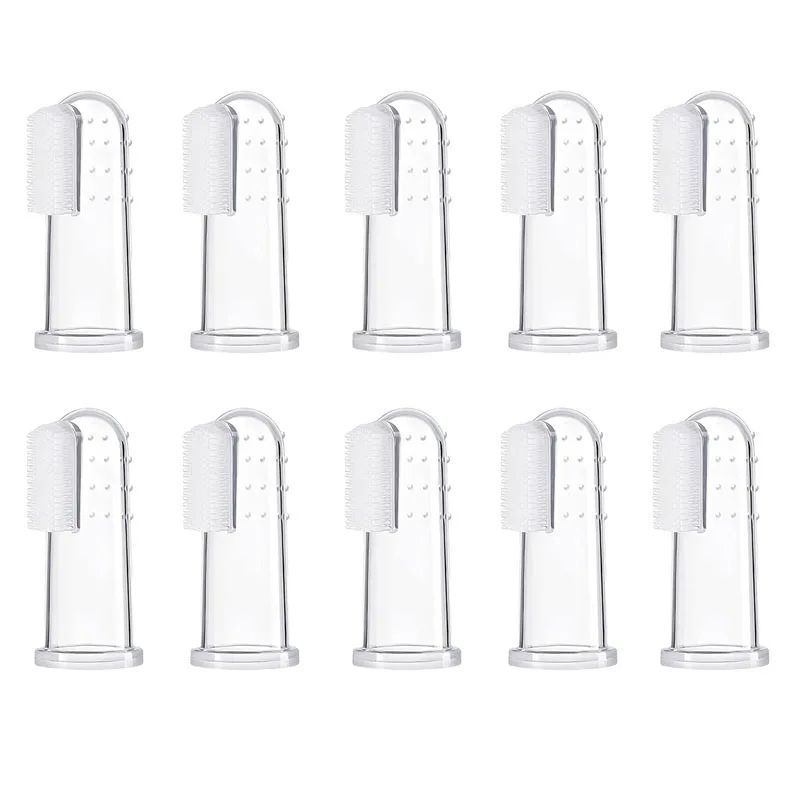 Silicone Finger Pet Toothbrush For Dogs Cats Soft Dental Cleaning Brush For Fresh Breath 8