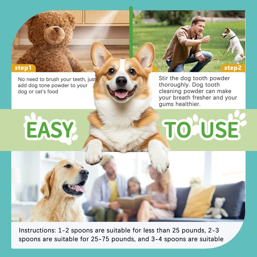 FreshMint Pet Dental Powder For Dogs Cats 4