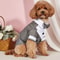 Gentleman Pup Wedding Tuxedo Shirt With Bow Tie For Small Dogs 3