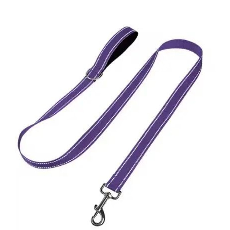 Reflective Dog Leash With Adjustable Nylon Lead For Safe Night Walks 11