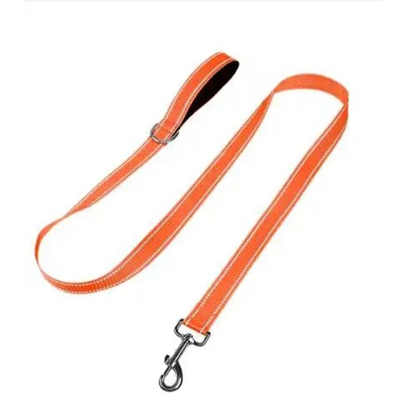 Reflective Dog Leash With Adjustable Nylon Lead For Safe Night Walks 13