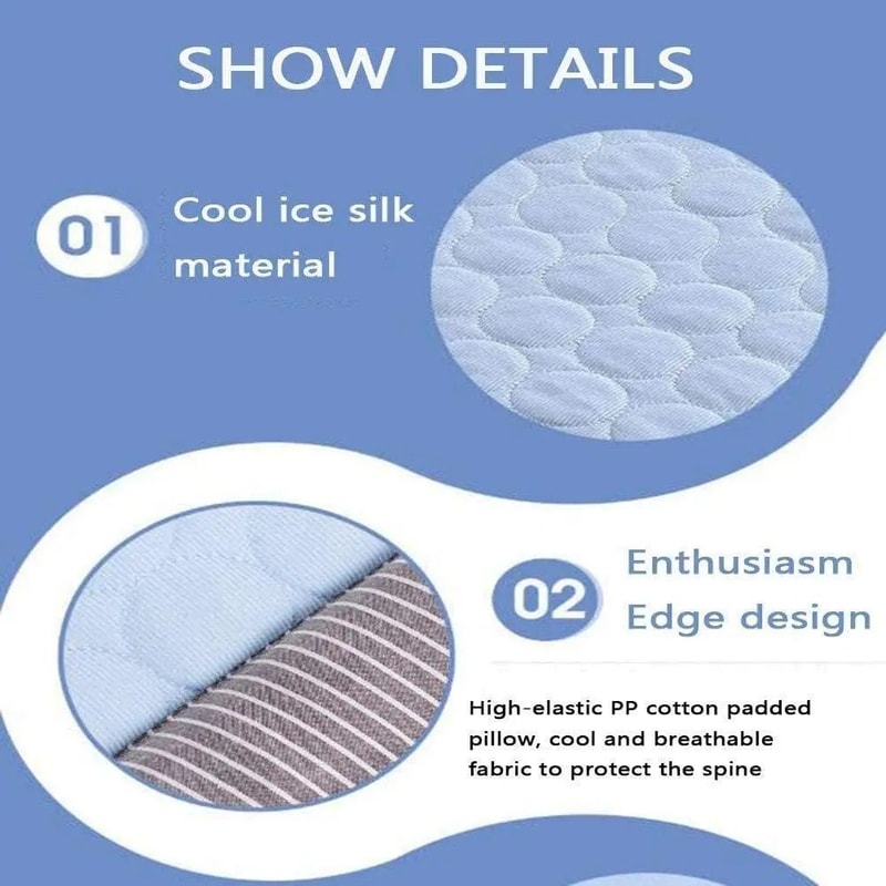 Arctic Breeze Cooling Pet Mat Breathable Ice Silk Dog Cooling Pad For Cats Dogs 1