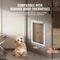 SucceBuy Weatherproof Dog Door With Aluminum Frame Locking Flap For Interior And Exterior Doors 3