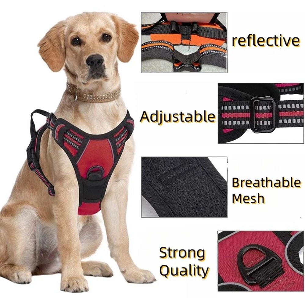 GuardianGrip No Pull Dog Harness For Large Medium Dogs With Reflective Control Handle 3