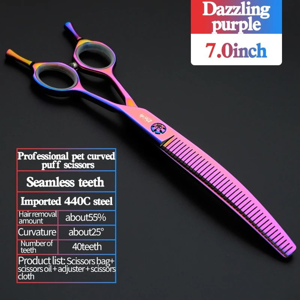 Precision 7Inch JP440C Curved Dog Grooming Scissors 12